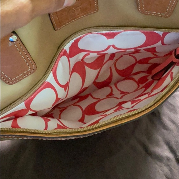 Authentic Coach Khaki Nylon Tote bag - Picture 15 of 16